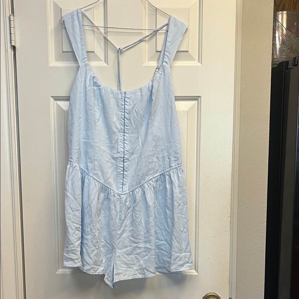 Wild Fable Light Blue Sleeveless Romper XL